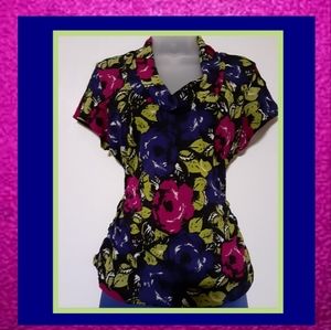 Chaus Multi Colored Blouse size XL